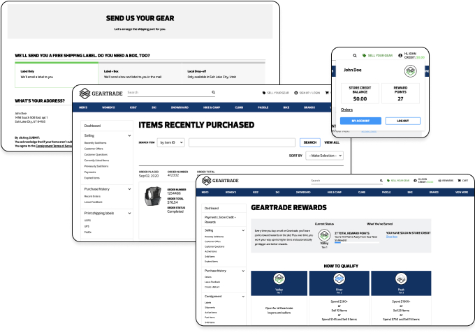 Earthaus displayed in a mockup browser and mobile device